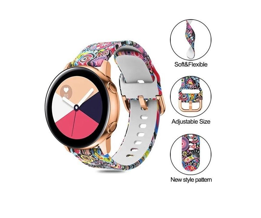 Correa Silicona Compatible Samsung Galaxy Watch 5 / 5 Pro Floral-1