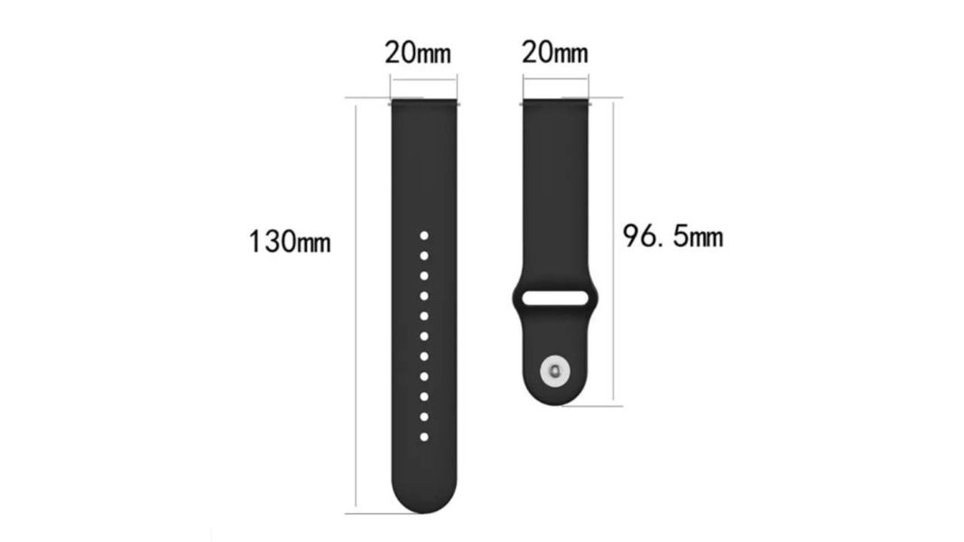 Correa Compatible Samsung Watch Active 1 & 2 Gris Claro 20mm-1