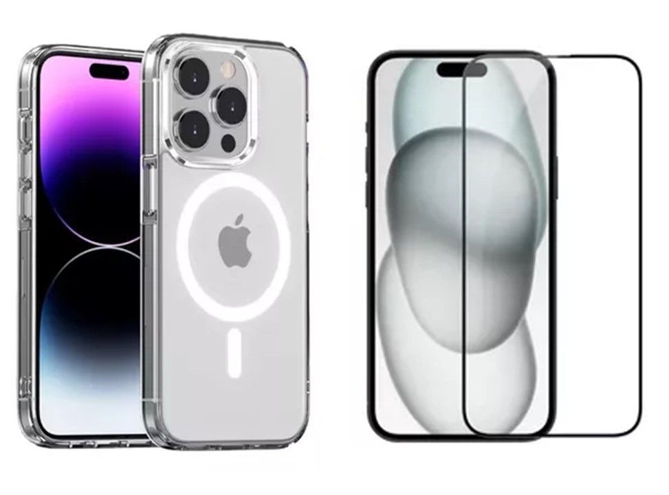 Kit Carcasa + Mica Protectora Compatible Con iPhone 16 Pro-0