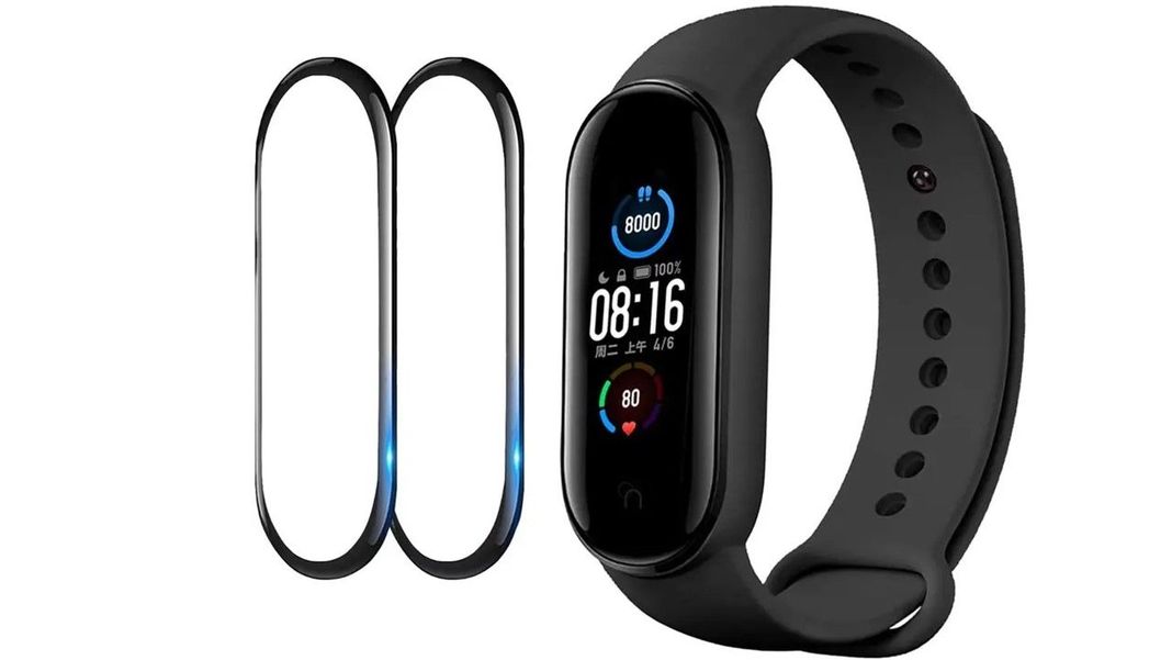 Pack2 Lámina Mica Vidrio Templado Compatible Xiaomi Band 5/6-0