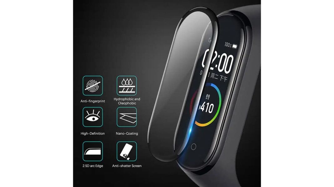 Pack2 Lámina Mica Vidrio Templado Compatible Xiaomi Band 5/6-1
