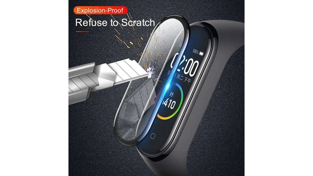 Pack2 Lámina Mica Vidrio Templado Compatible Xiaomi Band 5/6-4