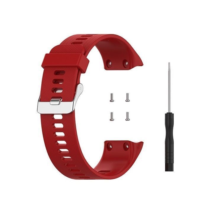Correa Compatible Reloj Garmin Forerunner 30-35 22mm Rojo-0