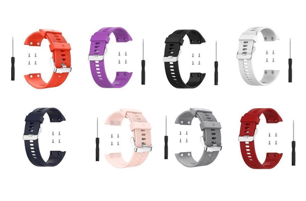 Correa Compatible Reloj Garmin Forerunner 30-35 22mm Rojo-2