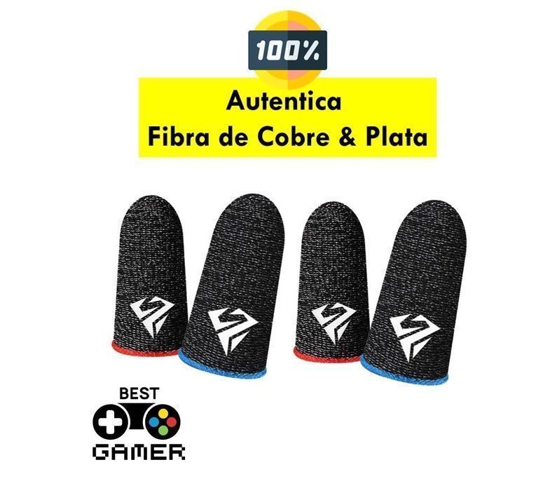 Pack 4 Dedales Gamer Fundas Para Dedos Pugb Cod Freefire Azul Y Rojo-1