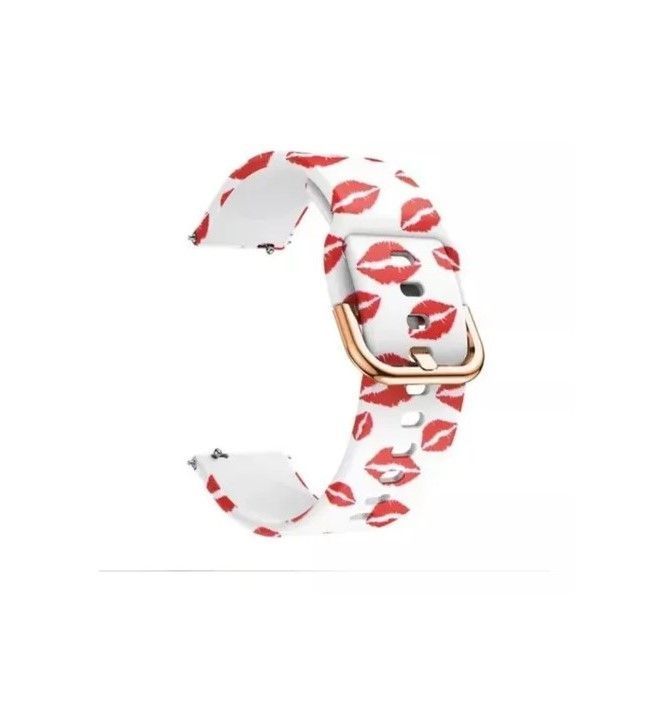 Correa Silicona Compatible Samsung Galaxy Watch 5 / 5 Pro Labios Rojos-0