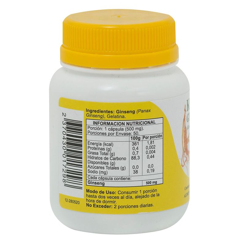 Ginseng Rojo Koreano 500 mg x 50-2
