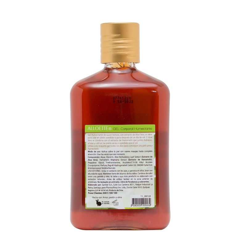Gel Corporal Humectante Aloe Vera 250 Ml Pharma Knop-2