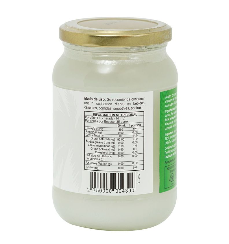 Aceite de Coco Orgánico 500 mL-1