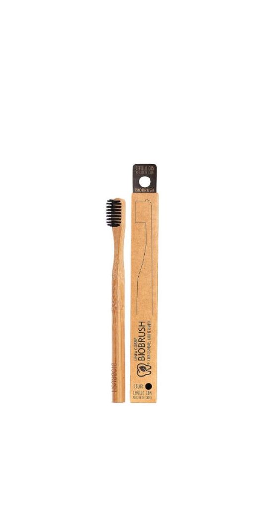Cepillo Dental Biodegradable Negro Medio 1 Un Biobrush-1