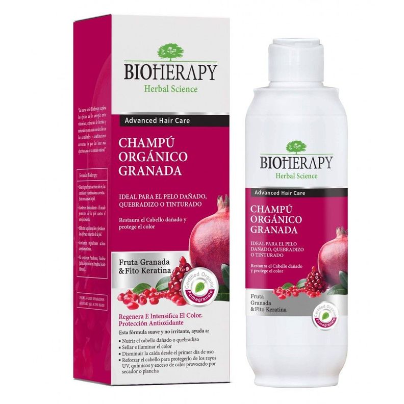 Shampoo Granada Bioherapy Organico 330 Ml Natur Vital-0