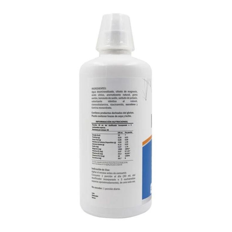 Citrato de Magnesio + Vitamina B1, B3 y B12, 900 ml, CPN-1