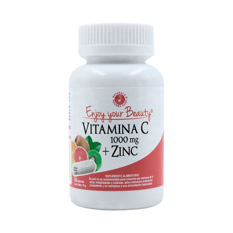 Vitamina C 1000 mg + Zinc 15 mg x60 cápsulas-0