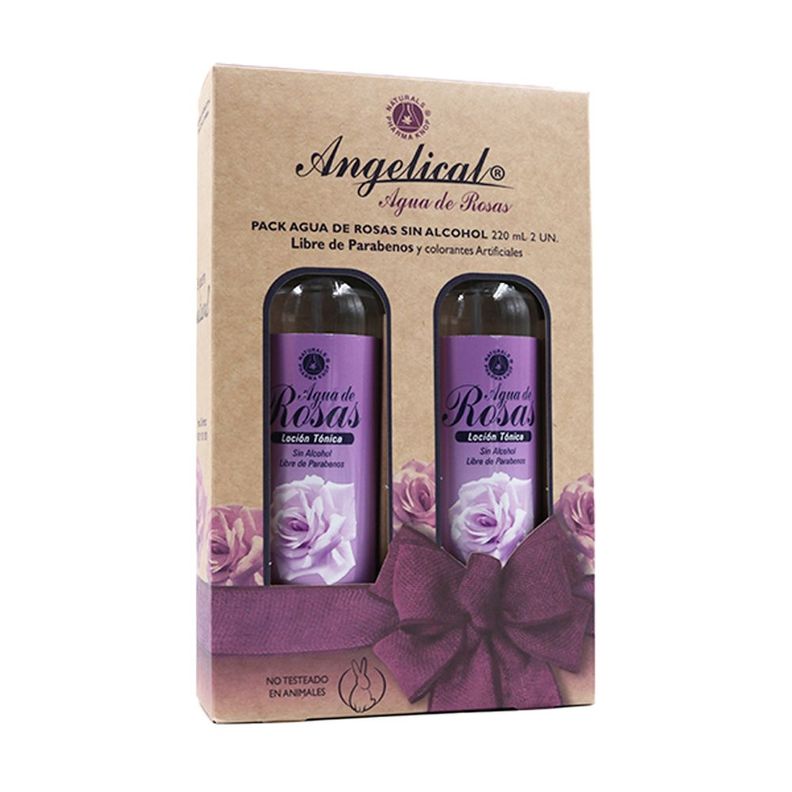 Pack Agua de Rosas sin Alcohol 2un 220 mL - Angelical-0
