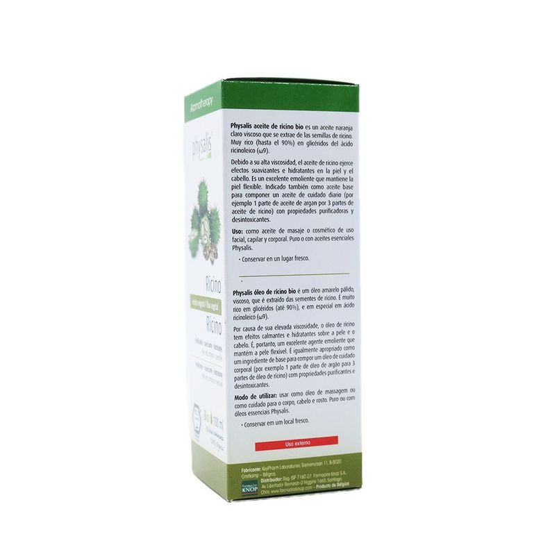 Aromaterapia Aceite  Ricino Orgánico 100 mL physalis-2