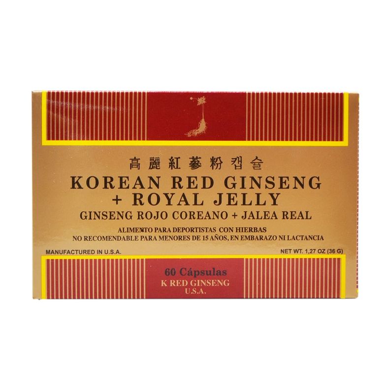 Ginseng Rojo Koreano con Jalea real x 60 Cap-0