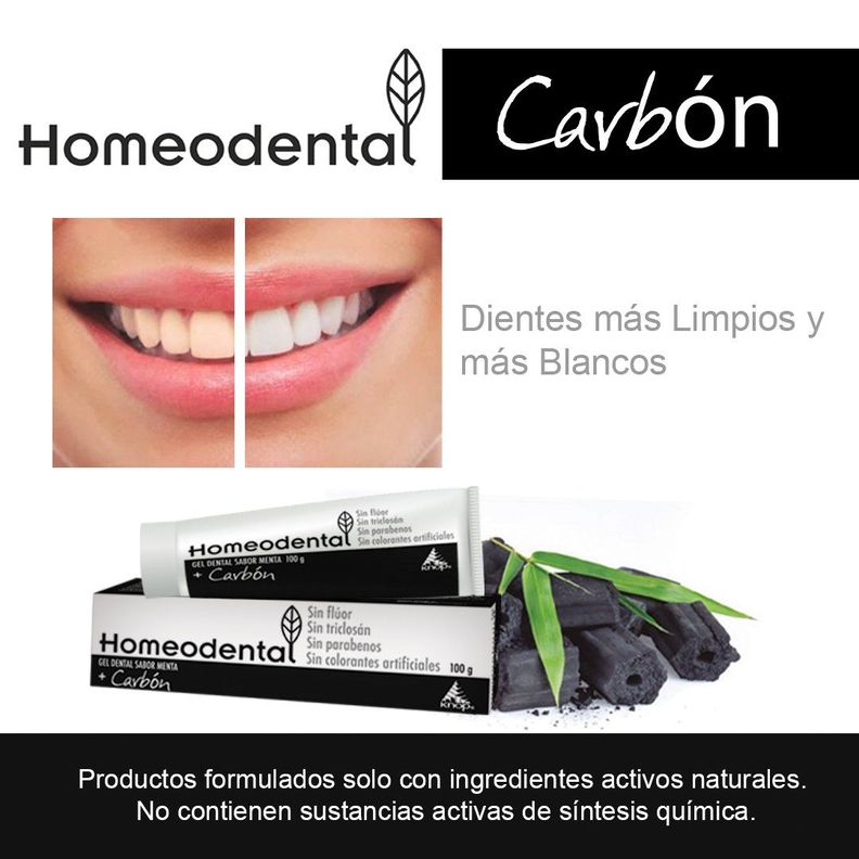 Pasta Dental Gel C/Carbón 100 G, Homeodental-1