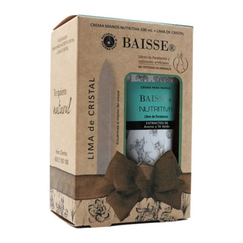 Pack Baisse Crema Manos Nutritiva 100 g + Lima Uñas Cristal-0