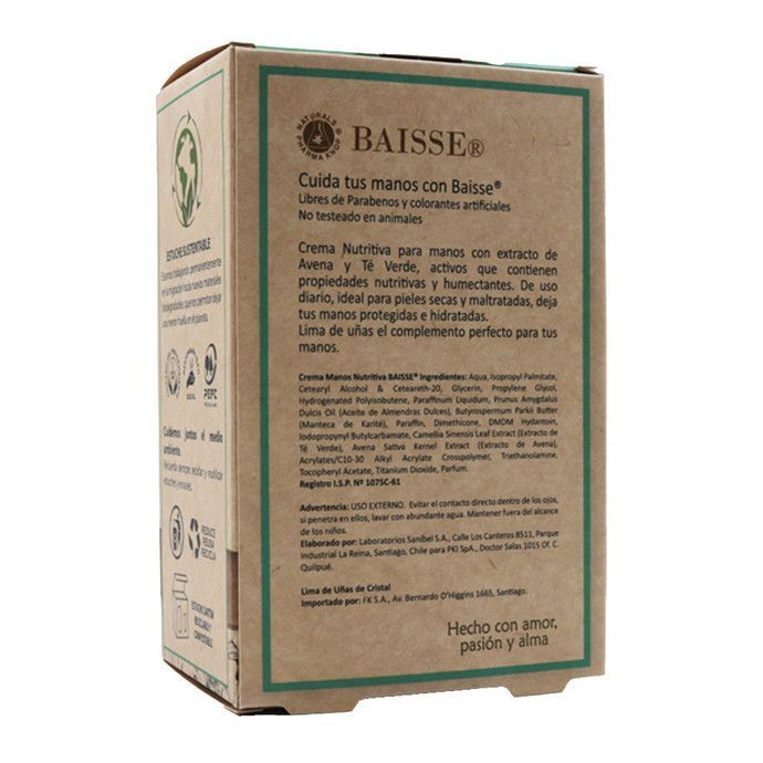 Pack Baisse Crema Manos Nutritiva 100 g + Lima Uñas Cristal-1