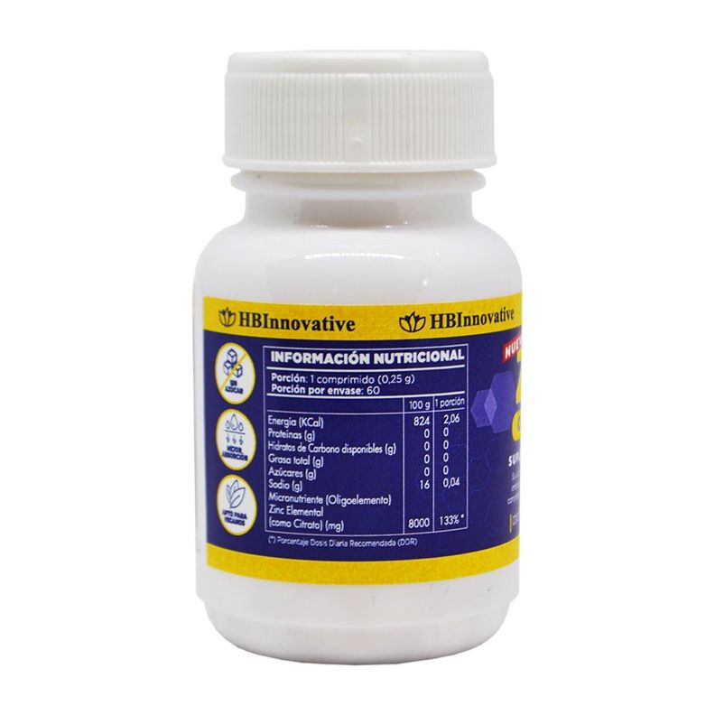 Zinc citrato x60 comprimidos, FDC-1