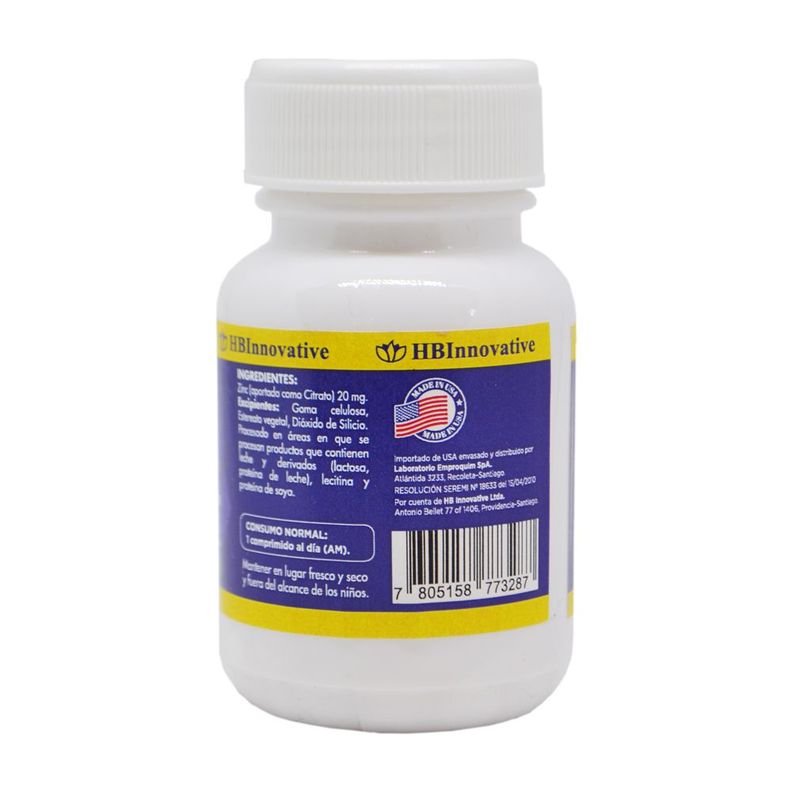 Zinc citrato x60 comprimidos, FDC-2