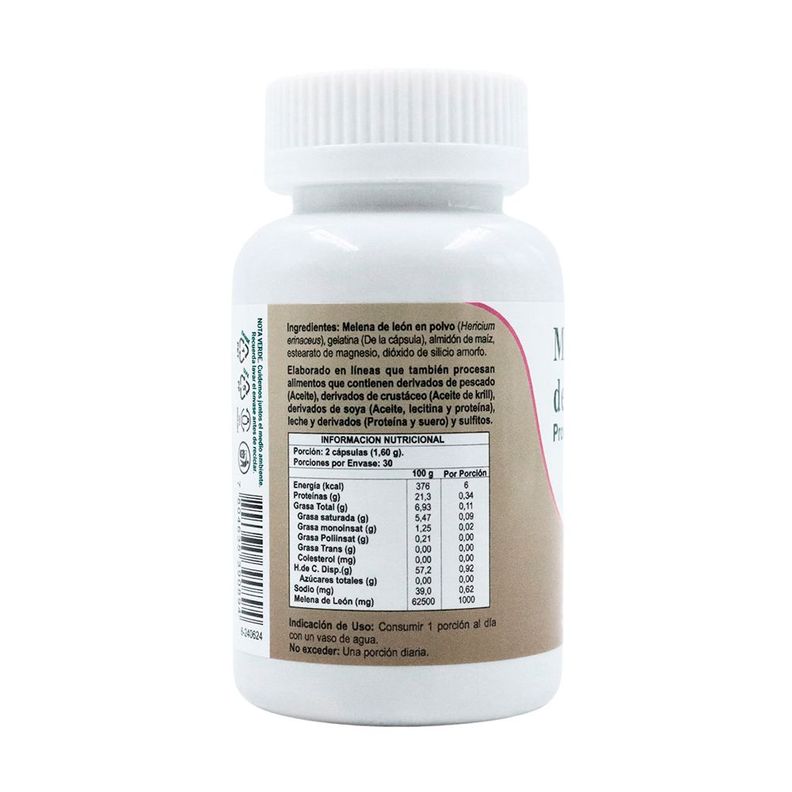 Melena de León 500 mg x 60 cápsulas, Pharmaknop-1