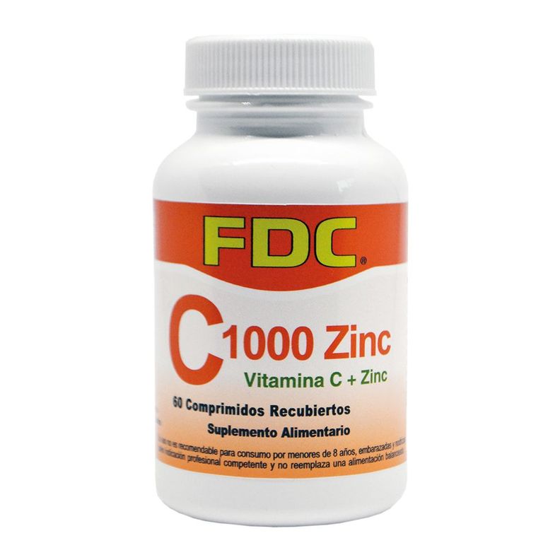 Vitamina C 1000 mg + Zinc x 60 comprimidos-0