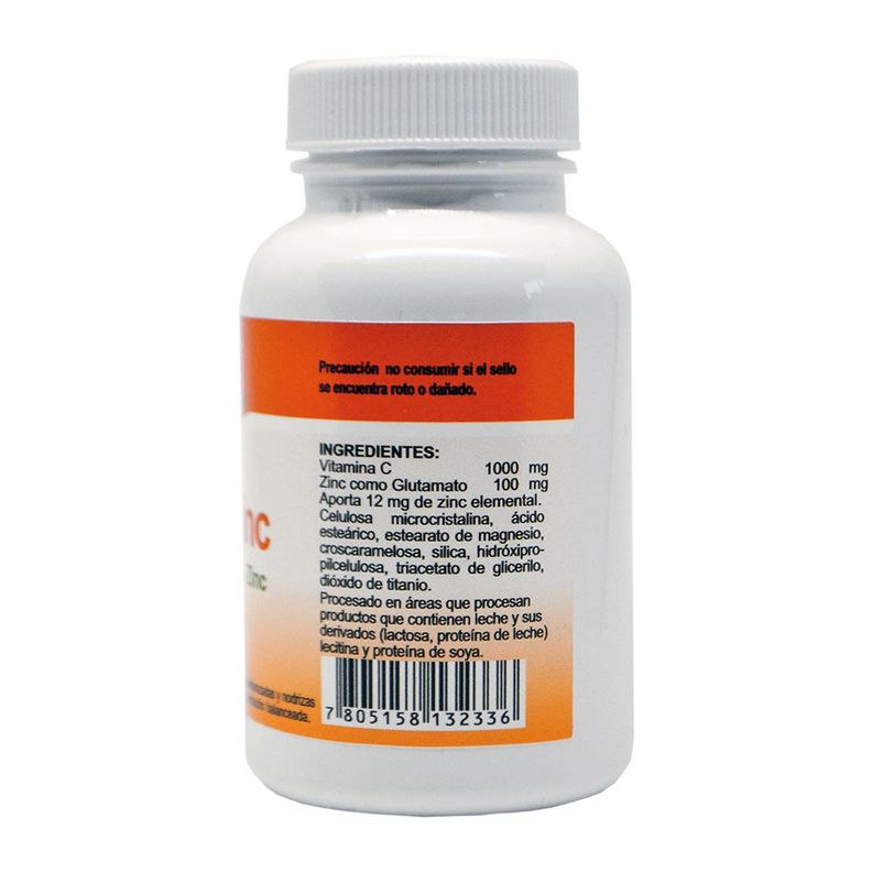 Vitamina C 1000 mg + Zinc x 60 comprimidos-1