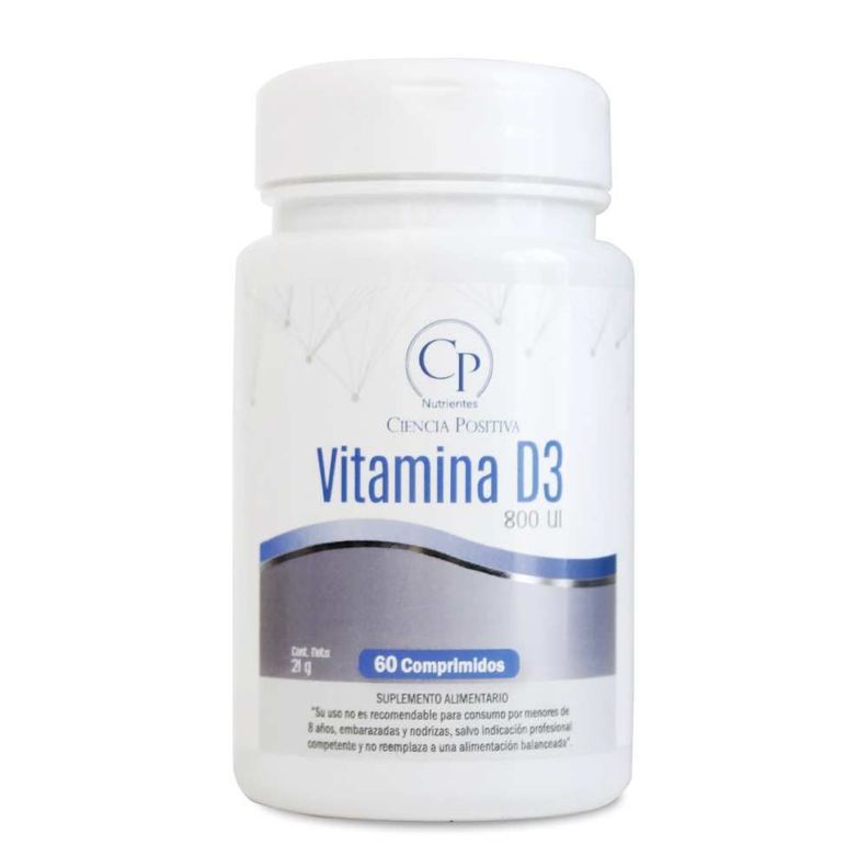 Vitamina D3 800 UI x 60 comprimidos CP Nutrientes Transparente