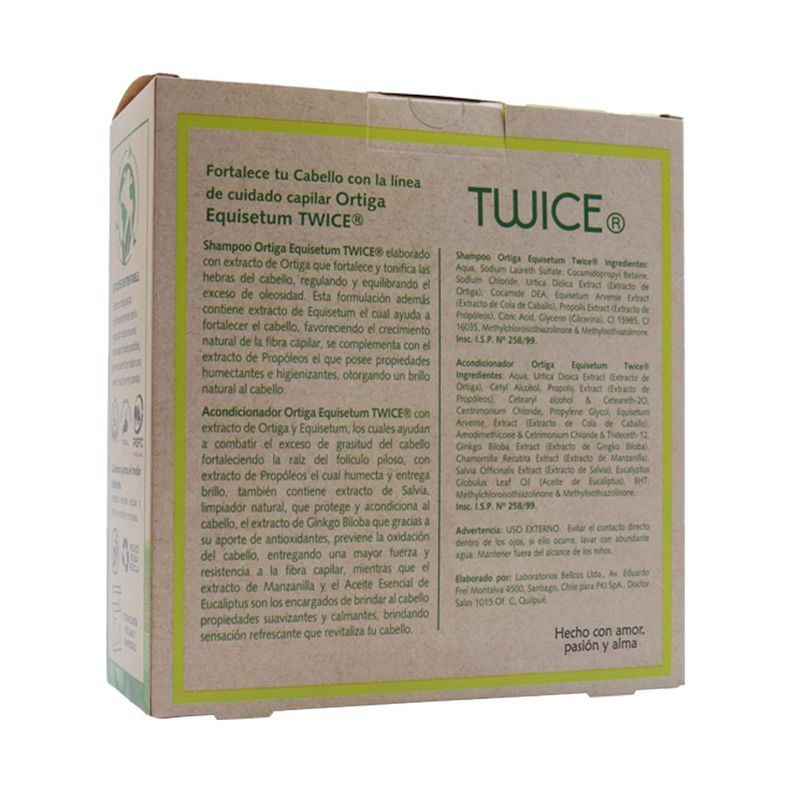 Pack Ortiga Equisetum Shampo & Acondicionador 250 Ml Twice-1