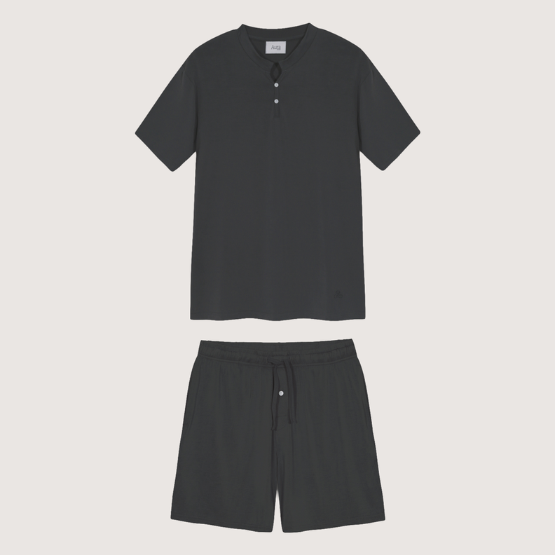 Set Pijama Corto Hombre 100% Bambú Ultrasuave