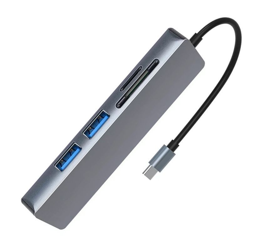 Adaptador Hub Type C 5 En 1 Usb 3.0 Hdmi 4k Multipuerto Usb-1