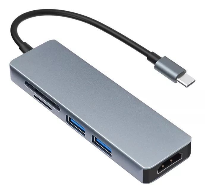 Adaptador Hub Type C 5 En 1 Usb 3.0 Hdmi 4k Multipuerto Usb-2