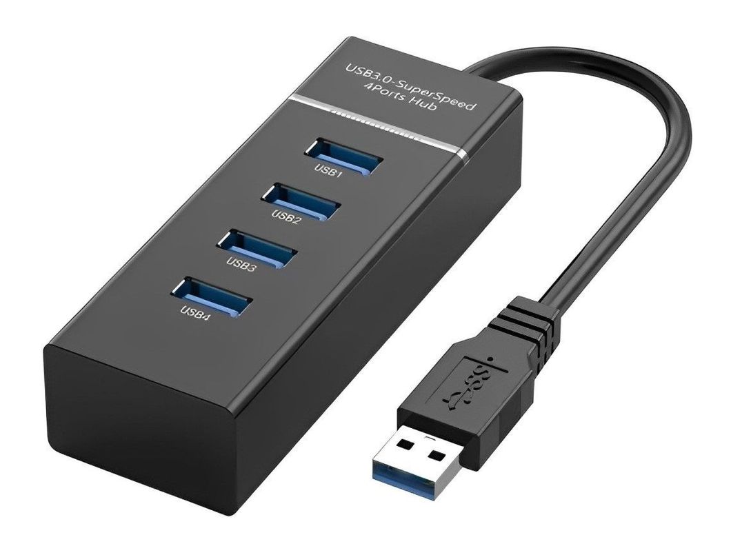 Hub 4 Puertos Multi Usb 3.0 Indicador Luz Led Adaptador-0