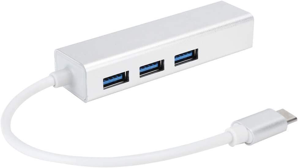 Adaptador Hub 3 Puertos Usb Type C Ethernet Rj45 3 Usb A 3.0-1