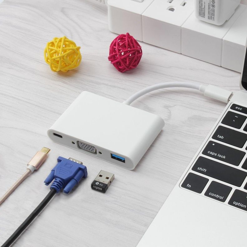 Adaptador Hub Tipo C Usb C A Vga 4k Usb 3.1 Tipo C Notebook-6