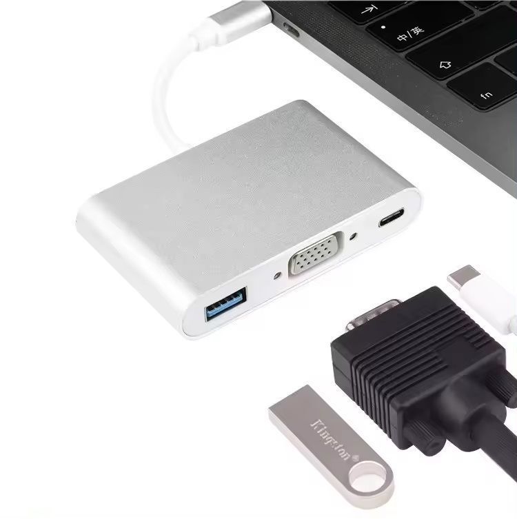 Adaptador Hub Tipo C Usb C A Vga 4k Usb 3.1 Tipo C Notebook-7