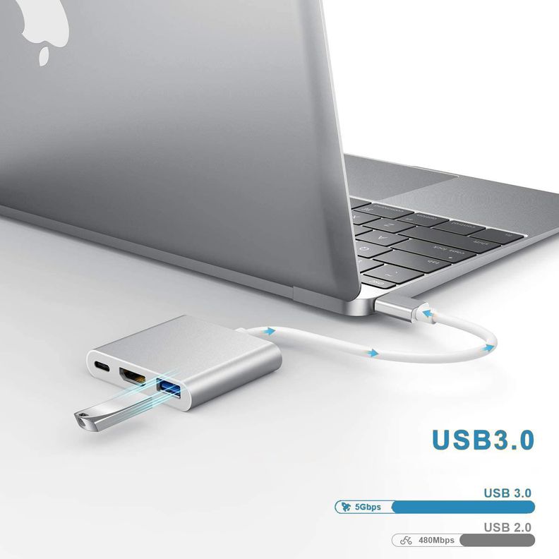 Adaptador Hub Tipo C Usb C A Hdmi 4k Usb 3.0 Tipo C Notebook-5