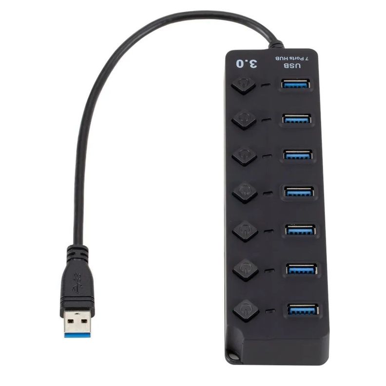 Hub 7 Puertos Multi Usb 3.0 Indicador Luz Led Hub De Datos-1
