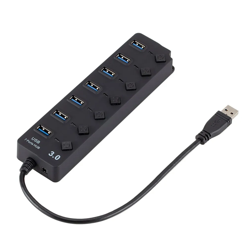 Hub 7 Puertos Multi Usb 3.0 Indicador Luz Led Hub De Datos-2