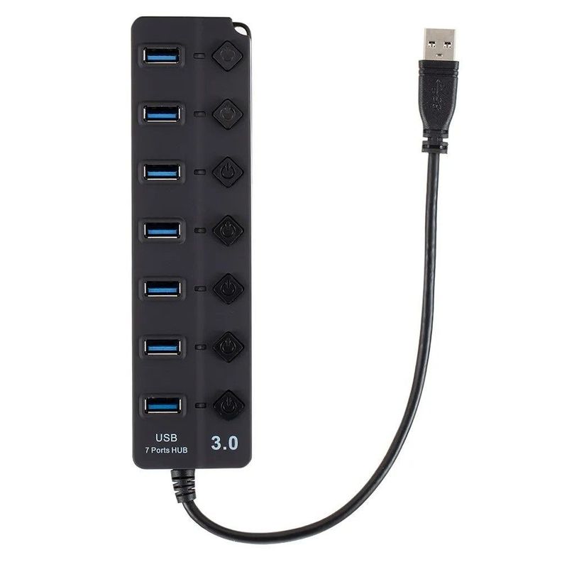 Hub 7 Puertos Multi Usb 3.0 Indicador Luz Led Hub De Datos-3