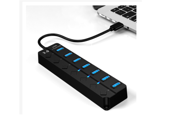 Hub 7 Puertos Multi Usb 3.0 Indicador Luz Led Hub De Datos-6