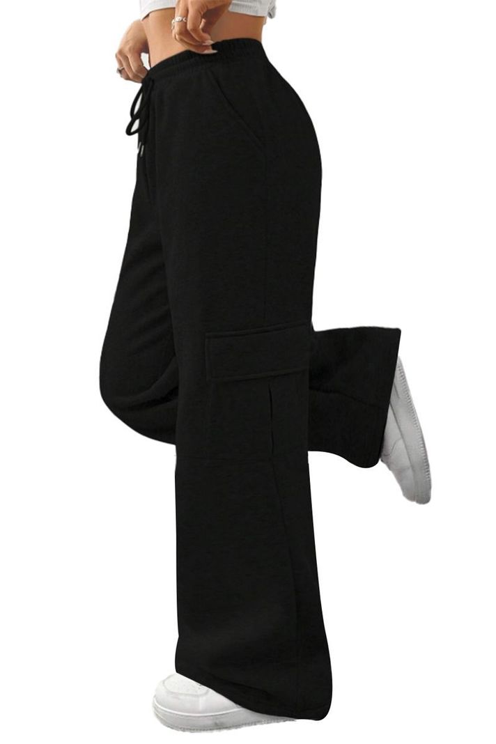 Pantalón Buzo Cargo Algodón Palazzo Oversize Elasticados - Wide Leg-1