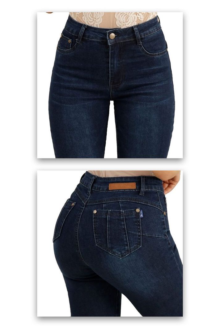 Jeans Flare Push Up Acampanado Levanta Cola Corte Colombiano Escultor -3