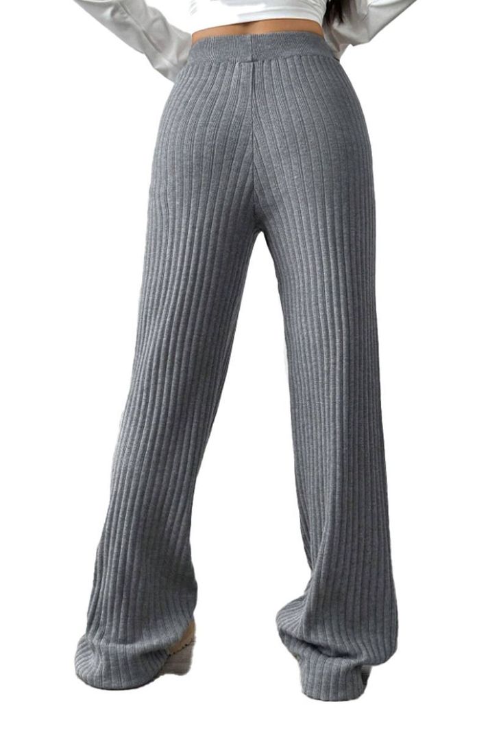 Pantalón Premium Lanilla Tejido Palazzo Elasticados Wide Leg Oversize-5