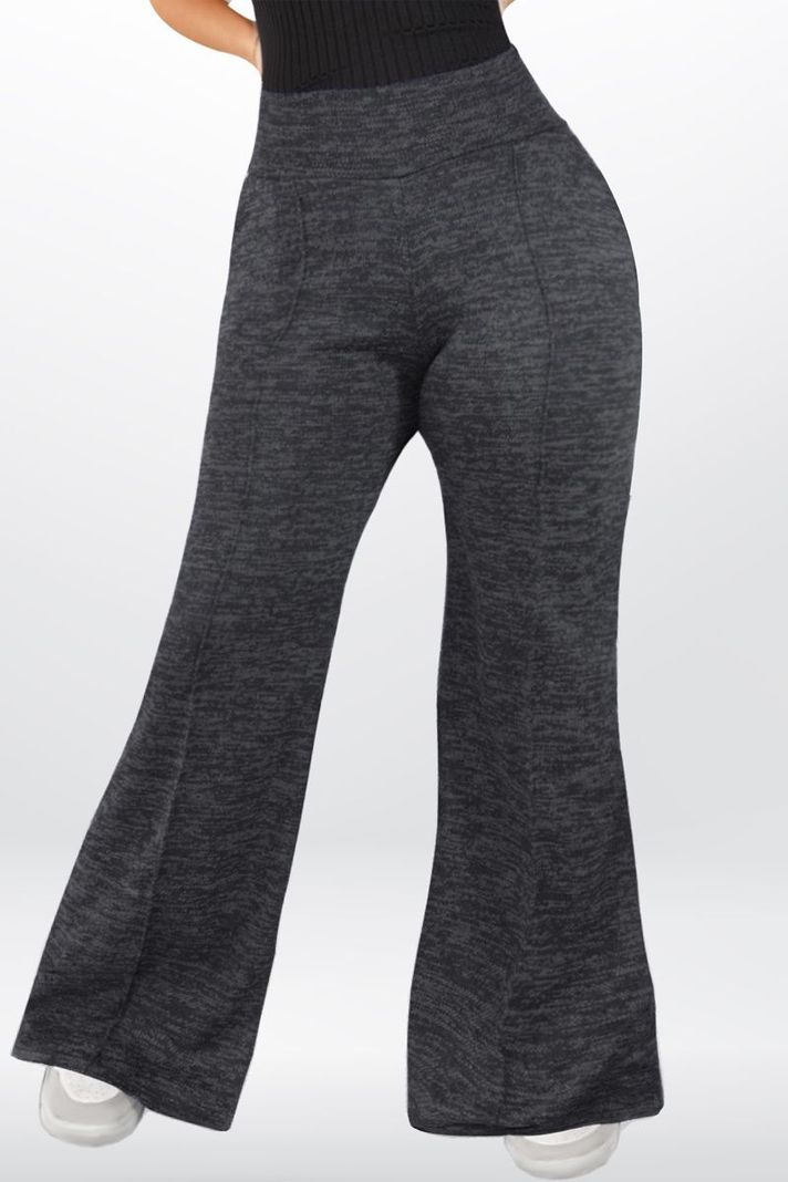 Pantalón Palazzo Elasticados Pretina Ancha Tiro Alto Wide Leg-5