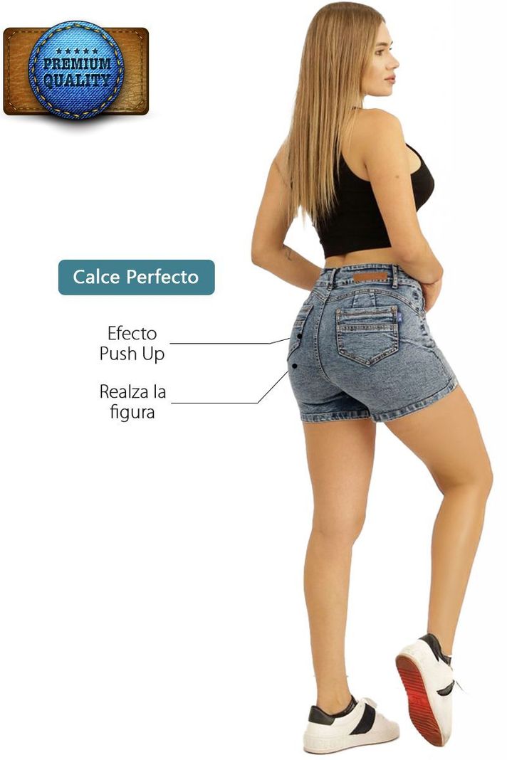 Falda Short Full Push Up Levanta Cola Corte Colombiano Escultor-1