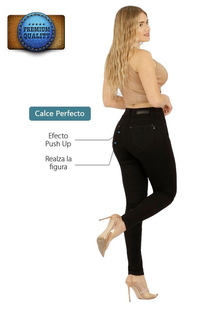Jeans Pitillo Push Up Levanta Cola Corte Colombiano Calce Perfecto Escultor-1