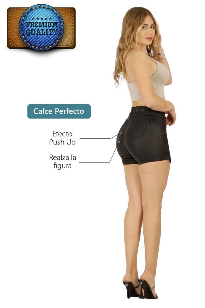 Falda Short Full Push Up Levanta Cola Corte Colombiano - Tiro Alto -2