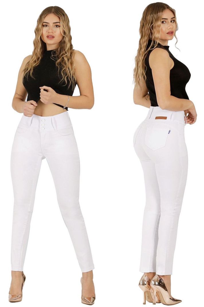 Jeans Pitillo Push Up Levanta Cola Corte Colombiano Calce Perfecto Elasticados-3